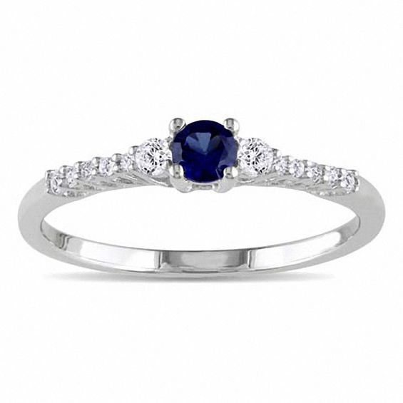 Sapphire and diamond promise best sale ring