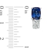 Cushion-Cut Lab-Created Ceylon and White Sapphire Pendant and Earrings Set in Sterling Silver