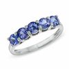 Thumbnail Image 0 of Tanzanite Five Stone Ring in 10K White Gold