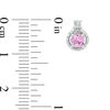 Lab-Created Pink Sapphire and Diamond Accent Pendant and Earrings Set in Sterling Silver