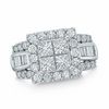 Thumbnail Image 1 of 3.00 CT. T.W. Quad Princess-Cut Diamond Frame Ring in 14K White Gold