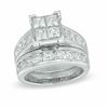 Thumbnail Image 0 of 3.00 CT. T.W. Quad Princess-Cut Diamond Bridal Set in 14K White Gold