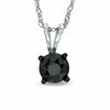 Thumbnail Image 1 of Black Mystique 0.50 CT. Black Diamond Solitaire Pendant in 10K White Gold
