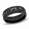 Men's 8.0mm Realtree Max-4® Camouflage Inlay Comfort Fit Black Zirconium Wedding Band - Size 10