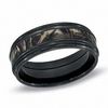 Thumbnail Image 0 of Men's 8.0mm Realtree Max-4® Camouflage Inlay Comfort Fit Black Zirconium Wedding Band - Size 10