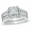 Thumbnail Image 1 of 1.00 CT. T.W. Composite Diamond Square Bridal Set in 14K White Gold