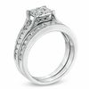 Thumbnail Image 1 of 1.00 CT. T.W. Composite Diamond Square Bridal Set in 14K White Gold