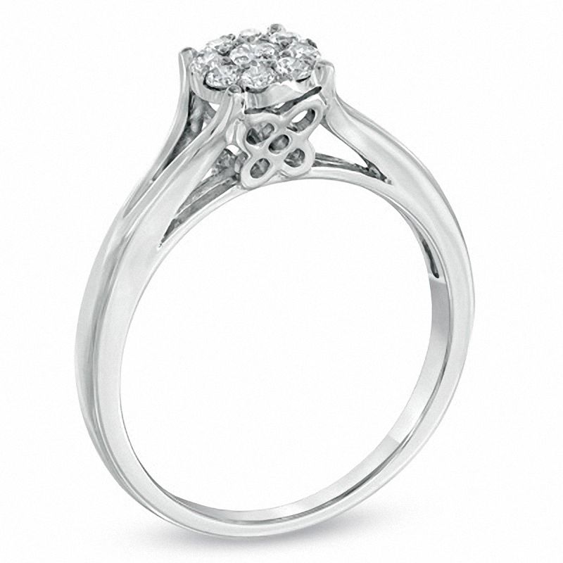 0.25 CT. T.W. Composite Diamond Engagement Ring in 10K White Gold