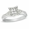 Thumbnail Image 0 of 0.50 CT. T.W. Quad Princess-Cut Diamond Frame Engagement Ring in 10K White Gold