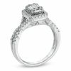 Thumbnail Image 1 of 0.58 CT. T.W. Baguette Diamond Frame Engagement Ring in 14K White Gold