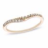 Thumbnail Image 1 of 0.15 CT. T.W. Diamond Contour Wedding Band in 14K Rose Gold