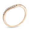 Thumbnail Image 2 of 0.15 CT. T.W. Diamond Contour Wedding Band in 14K Rose Gold