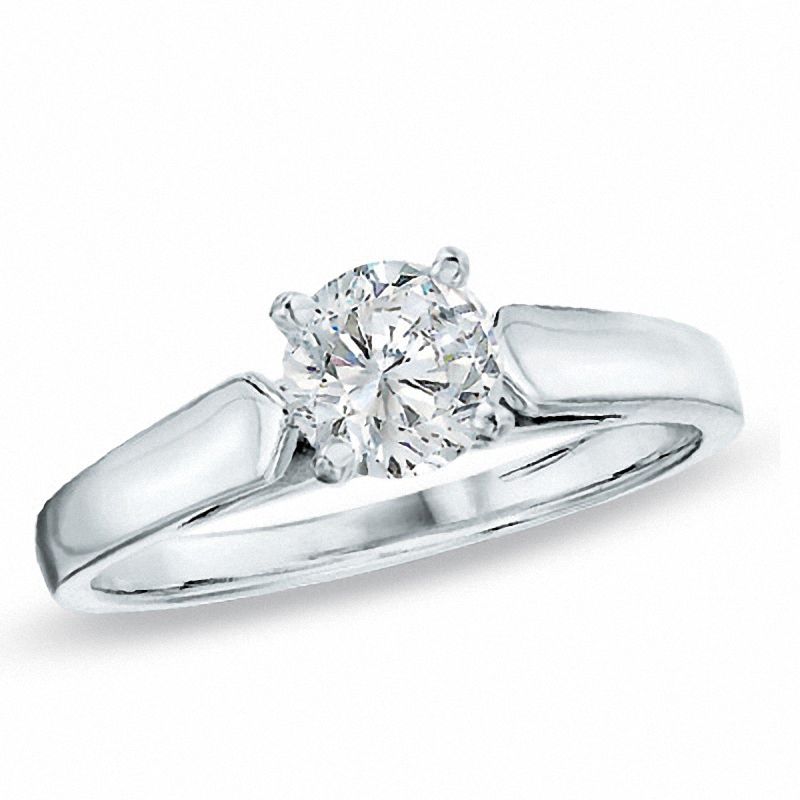 Main Image 1 of 2.00 CT. Certified Diamond Solitaire Engagement Ring in 14K White Gold (J/I2)