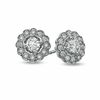 Thumbnail Image 1 of 0.50 CT. T.W. Diamond Frame Stud Earrings in 14K White Gold