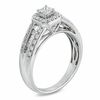 Thumbnail Image 1 of 0.62 CT. T.W. Princess-Cut Diamond Cushion Frame Engagement Ring in 14K White Gold