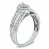 Thumbnail Image 2 of 0.62 CT. T.W. Diamond Vintage-Style Pear Frame Engagement Ring in 14K White Gold