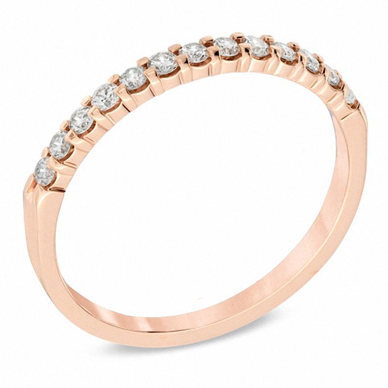 Main Image 2 of 0.25 CT. T.W. Diamond Anniversary Band in 14K Rose Gold