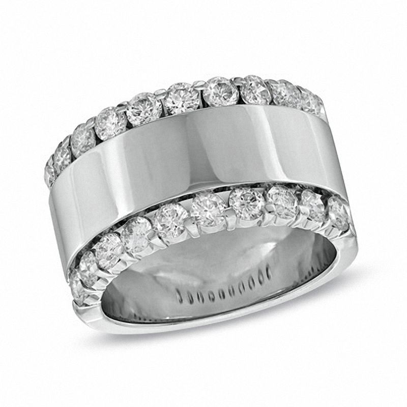 Main Image 1 of 1.50 CT. T.W. Diamond Edge Bold Anniversary Band in 14K White Gold