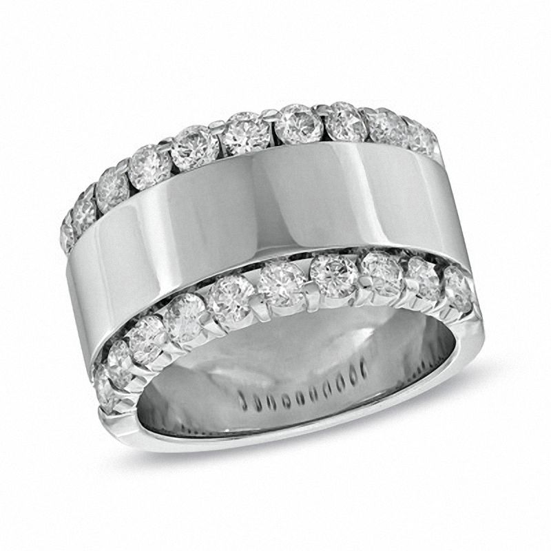 1.50 CT. T.W. Diamond Edge Bold Anniversary Band in 14K White Gold