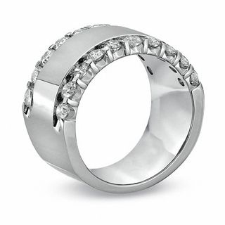 1.50 CT. T.W. Diamond Edge Bold Anniversary Band in 14K White Gold
