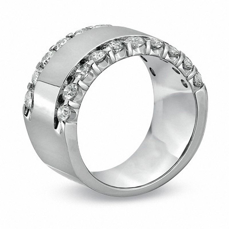 1.50 CT. T.W. Diamond Edge Bold Anniversary Band in 14K White Gold