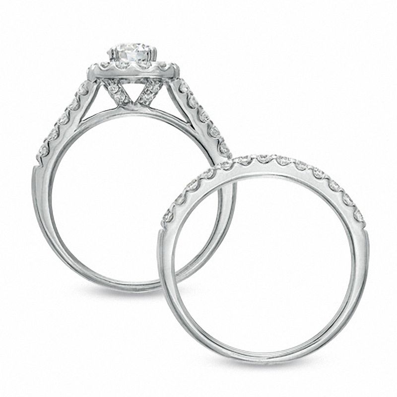 Main Image 2 of 1.75 CT. T.W. Diamond Split Shank Bridal Set in 14K White Gold
