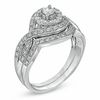 Thumbnail Image 2 of 0.50 CT. T.W. Diamond Twist Frame Bridal Set in 14K White Gold