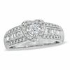 Thumbnail Image 1 of 0.62 CT. T.W. Diamond Vintage-Style Heart Frame Engagement Ring in 14K White Gold