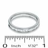 0.50 CT. T.W. Princess-Cut and Baguette Diamond Wedding Band in 14K White Gold