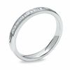 Thumbnail Image 2 of 0.25 CT. T.W. Princess-Cut and Baguette Diamond Wedding Band in 14K White Gold