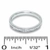 Thumbnail Image 3 of 0.25 CT. T.W. Princess-Cut and Baguette Diamond Wedding Band in 14K White Gold