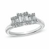 Thumbnail Image 0 of 0.58 CT. T.W. Baguette Diamond Three Stone Ring in 14K White Gold