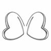 Thumbnail Image 1 of Heart-Shaped Hoop Earrings in Sterling Silver