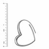 Thumbnail Image 2 of Heart-Shaped Hoop Earrings in Sterling Silver