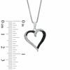 Thumbnail Image 2 of 0.33 CT. T.W. Enhanced Black and White Diamond Inside-Out Heart Pendant in 10K White Gold