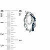 Thumbnail Image 1 of 0.25 CT. T.W. Enhanced Blue and White Diamond Braided Drop Earrings in 10K White Gold