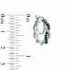 Thumbnail Image 2 of 0.25 CT. T.W. Enhanced Blue and White Diamond Braided Drop Earrings in 10K White Gold