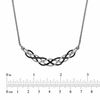 0.50 CT. T.W. Enhanced Black and White Diamond Loose Braid Necklace in Sterling Silver