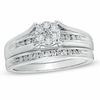 Thumbnail Image 1 of 0.50 CT. T.W. Diamond Cluster Bridal Set in 14K White Gold