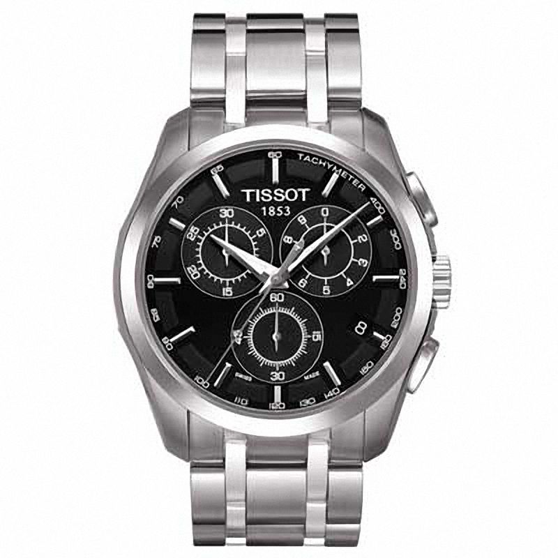 Main Image 1 of Men's Tissot Couturier Chronograph Watch with Black Dial (Model: T035.617.11.051.00)