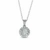 Thumbnail Image 1 of 0.25 CT. T.W. Diamond Double Frame Circle Pendant in 10K White Gold
