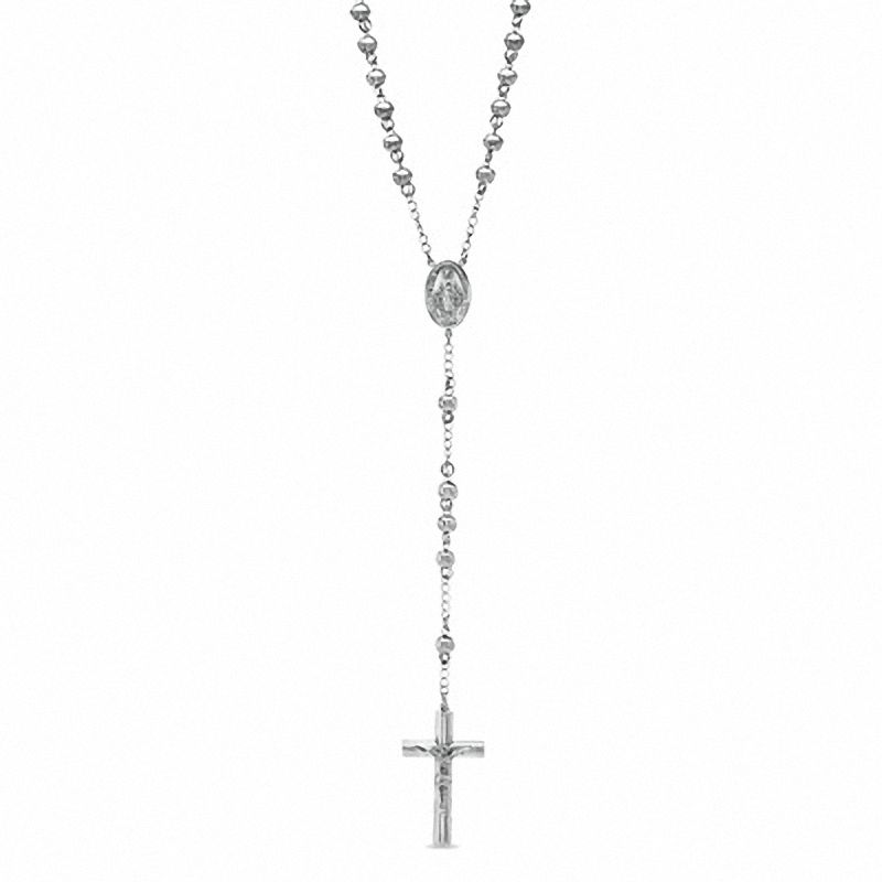 Main Image 1 of Rosary Necklace in Stainless Steel - 24"