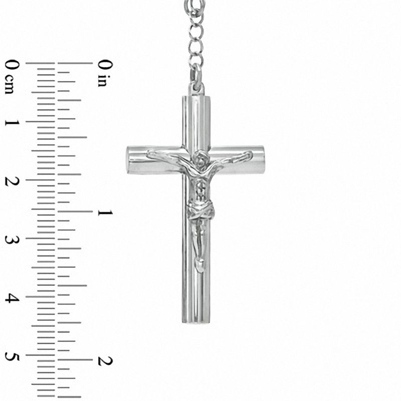 Main Image 2 of Rosary Necklace in Stainless Steel - 24"