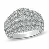 Thumbnail Image 0 of 3.00 CT. T.W. Diamond Cluster Multi-Row Anniversary Ring in 10K White Gold
