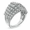 Thumbnail Image 1 of 3.00 CT. T.W. Diamond Cluster Multi-Row Anniversary Ring in 10K White Gold