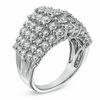 Thumbnail Image 2 of 3.00 CT. T.W. Diamond Cluster Multi-Row Anniversary Ring in 10K White Gold