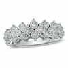 2.00 CT. T.W. Diamond Cluster Double Row Band in 10K White Gold