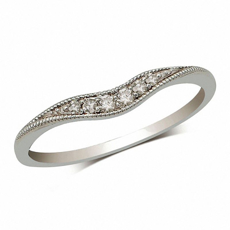 Diamond Accent Anniversary Band in 14K White Gold