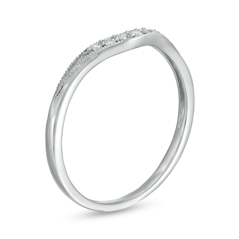 Main Image 3 of Diamond Accent Anniversary Band in 14K White Gold