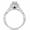 Thumbnail Image 3 of Vera Wang Love Collection 1.00 CT. T.W. Princess-Cut Diamond Double Frame Twist Engagement Ring in 14K White Gold